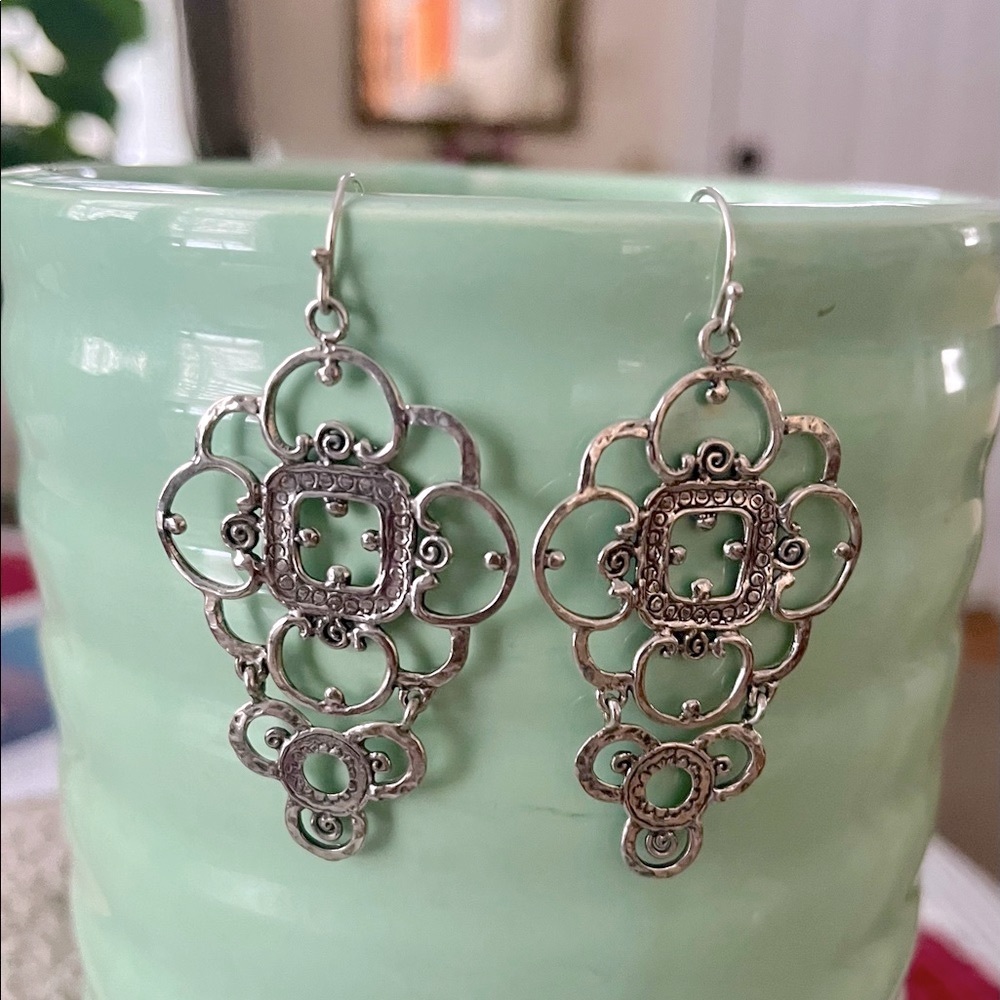 Silver Lace Earrings